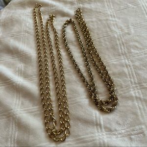 2 Gold Tone Chains
